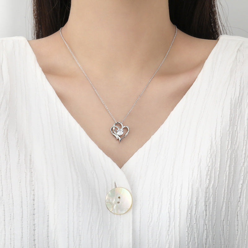 Twin Hearts Diamond Accent Pendant