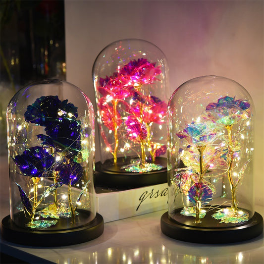 Enchanted Eternal Rose LED Glass Dome